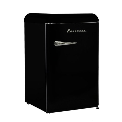 Lodówka Retro Ravanson LKK-120ERB 120l | styl vintage | 545 x 585 x 860 mm | czarny
