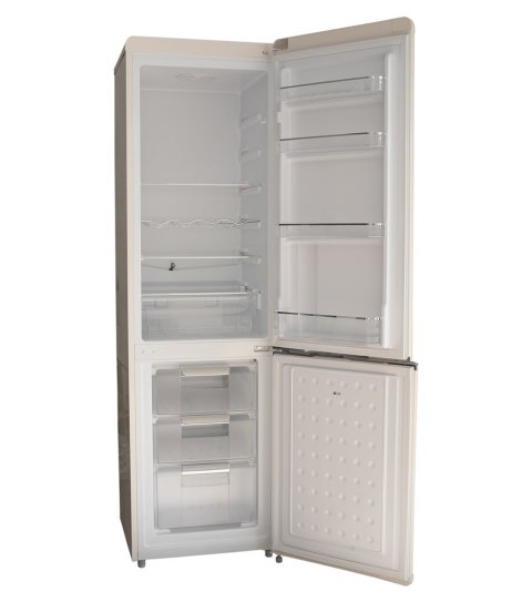 Lodowka Retro Ravanson LKK-250RC 250l | oświetlenie LED | styl vintage | 545 x 585 x 1842 mm | kremowy