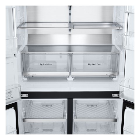 Lodówka Side-By-Side LG GMG960EVJE Multi Door 179cm Essence Black Steel czarny mat Total NoFrost podajnik wody