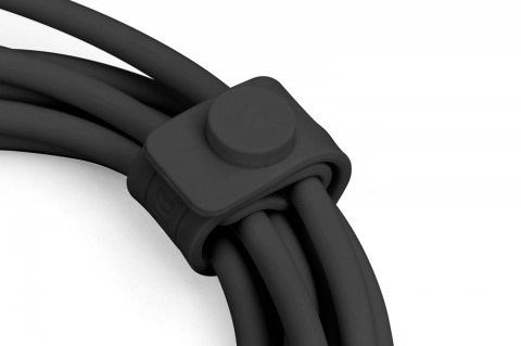 Kabel połączeniowy silikonowy USB-A - USB-C, USB 2.0 60W, 1m Czarny