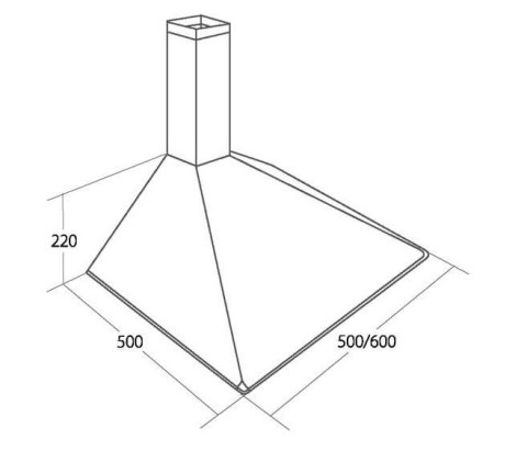 Okap kominowy AKPO WK-5 SOFT 50 cm | Oświetlenie filamentowe E14, 2 x 4 W | inox