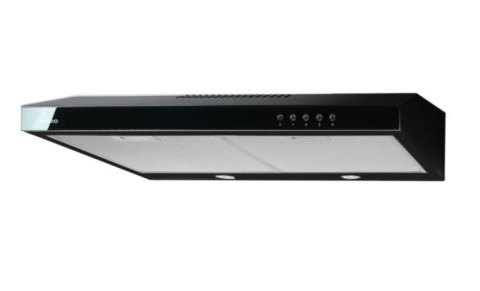 Okap podszafkowy AKPO WK-7 K GLASS 50 cm | LED | czarne szkło