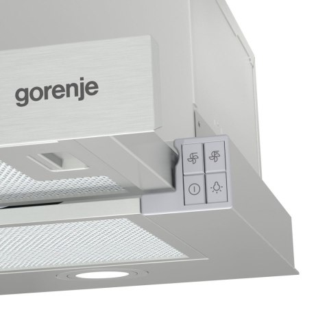 Okap teleskopowy GORENJE TH62E4X 60 cm | sterowanie dotykowe | LED | inox