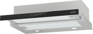 Okap teleskopowy GORENJE TH64E3SGB 60 cm | sterowanie dotykowe | LED | czarne szkło