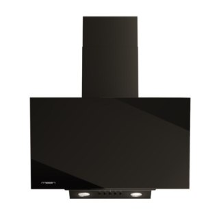Okap kominowy MAAN Vertical Glass 60 cm | LED | czarne szkło