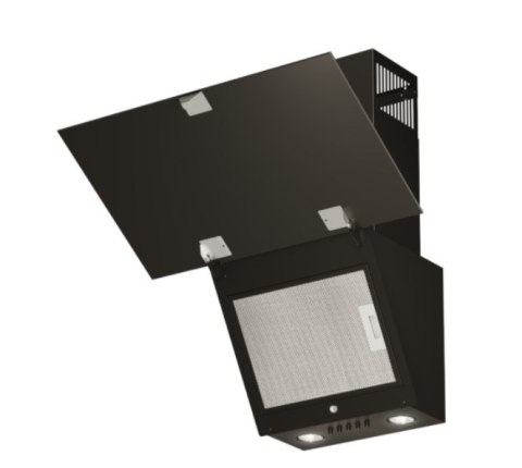 Okap kominowy MAAN Vertical Glass 60 cm | LED | czarne szkło