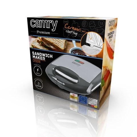 Opiekacz do kanapek CAMRY CR 3018 (700W; kolor czarny)
