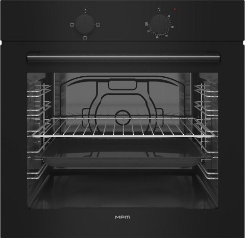 Piekarnik elektryczny MPM MPM-63-BO-28 63 l | SteamClean | termoobieg | grill | czarny
