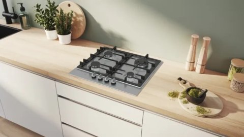 Płyta gazowa Bosch PCH6A5I90 Serie 6 60 cm | 5 palników | ruszty żeliwne | zapłon elektryczny | czarny szkło