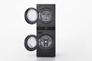 Pralko-suszarka WashTower LG WT1210BBF 12/10kg AI DirectDrive z pompą ciepła TurboWash pralka suszarka czarna