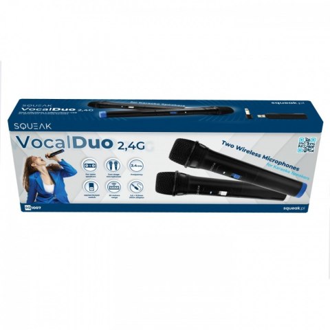 Zestaw mikrofonów do KARAOKE VocalDuo 2,4G 30 metrów zasięgu SQUEAK