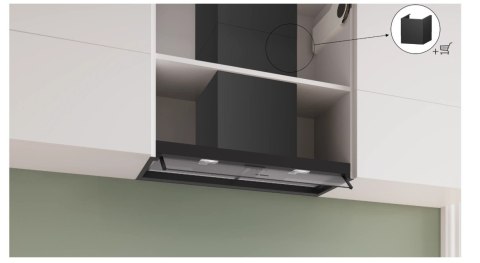 Okap zintegrowany DBB85CC60 Serie 4 80 czarny czyste szkło