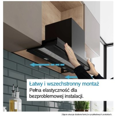 Okap zintegrowany DBB85CC60 Serie 4 80 czarny czyste szkło