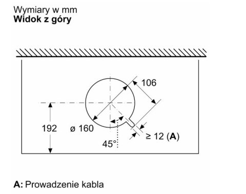 Okap zintegrowany DBB85CC60 Serie 4 80 czarny czyste szkło