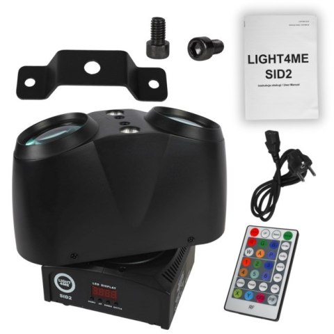 LIGHT4ME SID2 - Multiefekt świetlny LED 4w1 efekt beam/laser/stroboskop