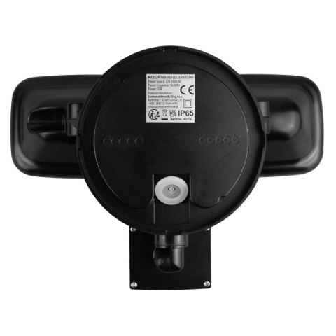 MACLEAN ŚCIENNA LAMPA LED, Z CZUJNIKIEM PIR, 20W, 1500LM, IP65, NEUTRAL WHITE 4000K, CZARNA MCE524 B