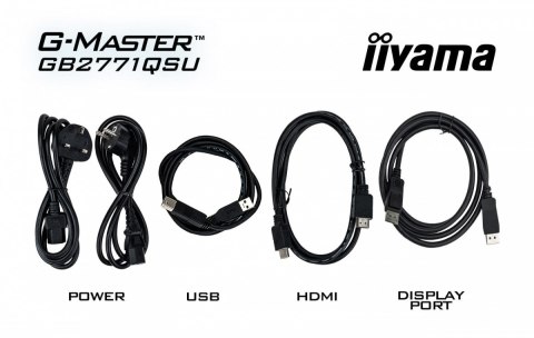Monitor 27 cali GB2771QSU-B1 QHD,Fast IPS,200Hz,HAS (150) PIVOT,2xUSB 3.2,2xUSB C,0,5ms,2xHDMI,DP,350cd,Adaptive G-SYNC 2560x144