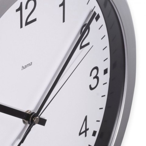 Zegar ścienny 30cm Mallorca Srebrny Hama