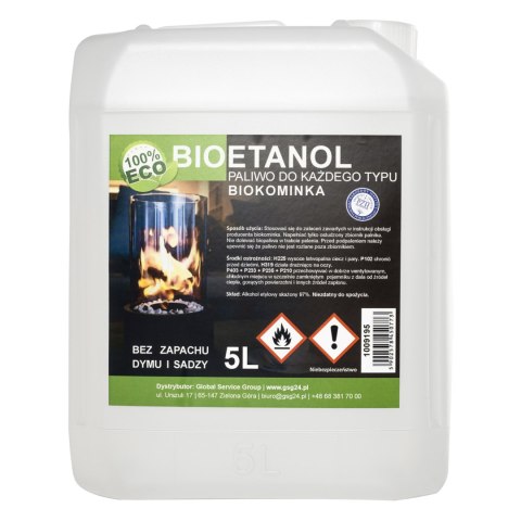 Bioalkohol bioetanol BIO paliwo do biokominka 5L GSG24