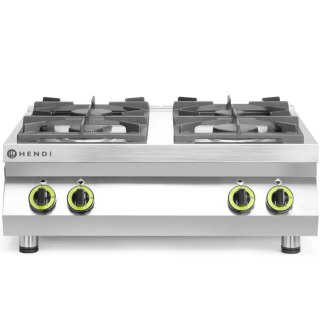 Kuchnia gazowa stołowa 4-palnikowa Kitchen Line 2x 6kW 2x 3.5kW Hendi 227381