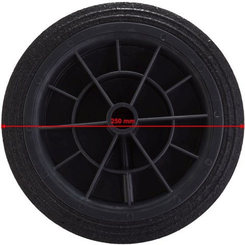 Koło kółko do kubła kontenera na odpady gumowe śr. 250mm PRO-LINE