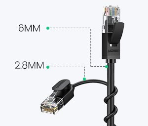 Patchcord kabel przewód sieciowy Ethernet RJ45 Cat 6A UTP 1000Mbps 5m