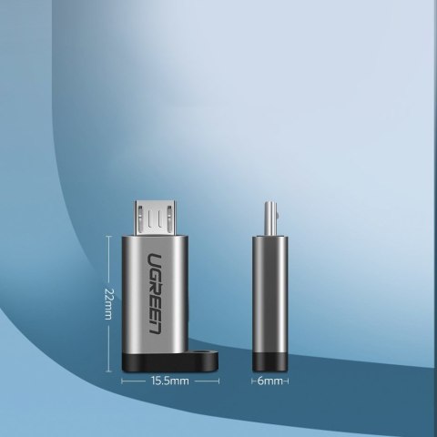 Adapter przejściówka z USB-C na micro USB - szary UGREEN