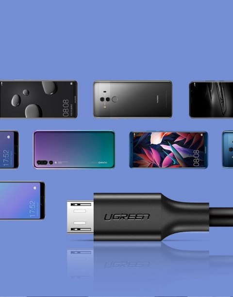 Kabel przewód USB - micro USB 2A 2m czarny