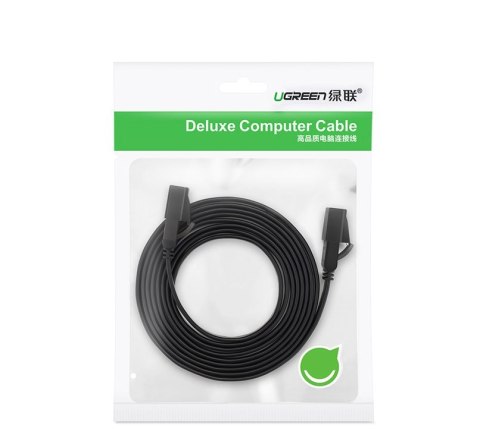 Płaski patchcord kabel przewód sieciowy LAN STP RJ45 Cat 7 10Gbps 3m czarny