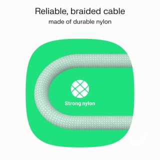 Kabel USB-C-USB-C PowerStream 100W oplot 1,2m biały Green Cell
