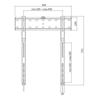 Uchwyt ścienny TV, 32 - 65 cali, max 40 kg LogiLink