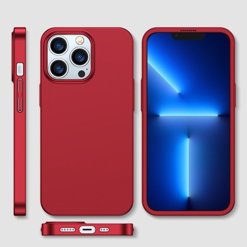 Etui pokrowiec do iPhone 13 Pro Max obudowa na tył i przód + szkło hartowane czerwony