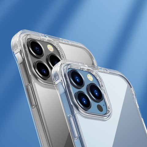 Etui pokrowiec do iPhone 13 pancerna obudowa z haczykami podstawką przezroczysty