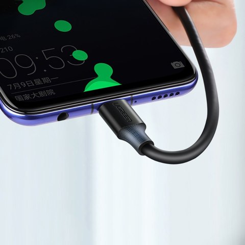 Kabel przewód przejściówka USB - USB-C Quick Charge 3.0 3A 0.25m czarny UGREEN