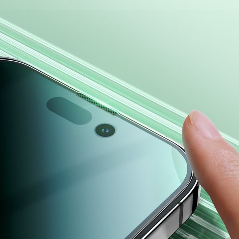 Zielone szkło hartowane do iPhone 14 Pro Max z filtrem Anti Blue Light na cały ekran Knight