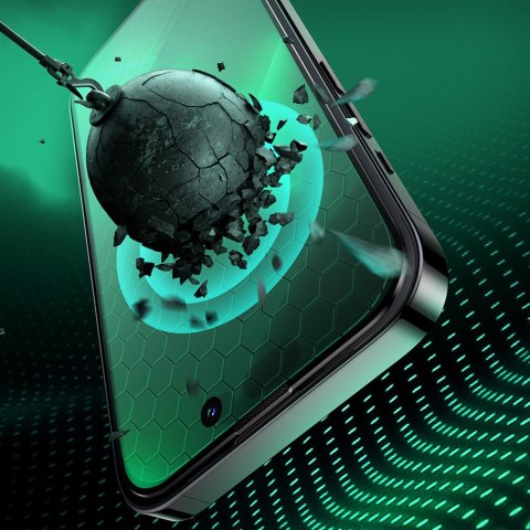 Zielone szkło hartowane do iPhone 14 Pro Max z filtrem Anti Blue Light na cały ekran Knight
