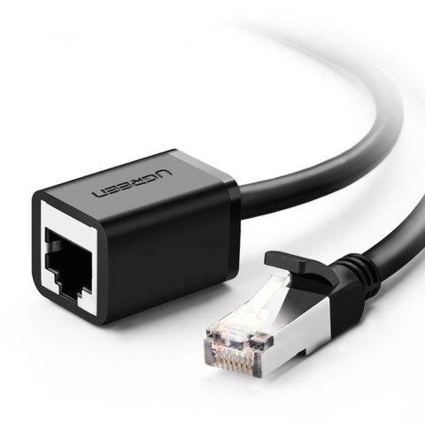 Przedłużacz kabla sieciowego LAN Ethernet RJ45 F/UTP Cat. 6 1000Mb/s 0.5m czarny UGREEN