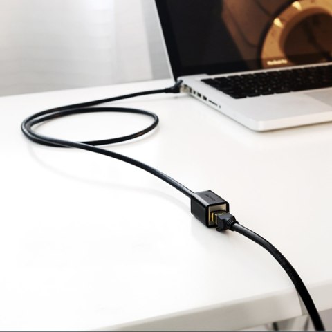 Przedłużacz kabla sieciowego LAN Ethernet RJ45 F/UTP Cat. 6 1000Mb/s 0.5m czarny UGREEN