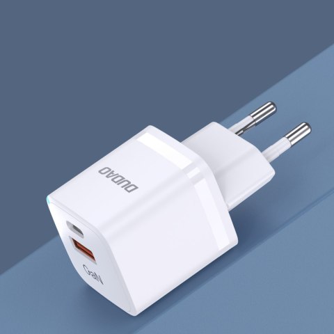 Ładowarka sieciowa GaN 33W PPS USB-C USB-A biała DUDAO