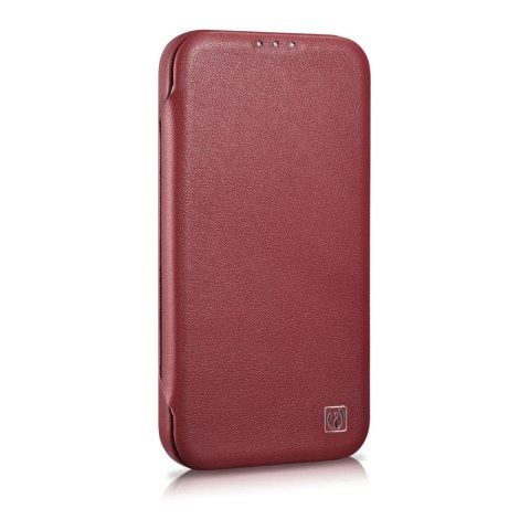 Skórzane etui iPhone 14 Plus z klapką magnetyczne MagSafe CE Premium Leather bordowy
