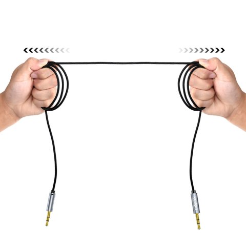 Kabel przewód audio AUX do głośnika 2x mini jack 3.5mm męski 1.2m - czarny CHOETECH