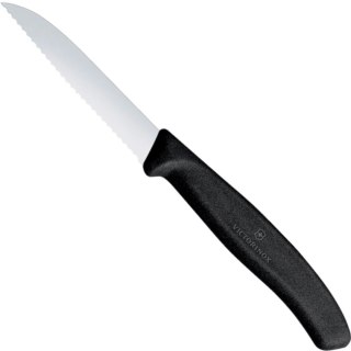 Nóż do obierania ząbkowany dł. 80/189 mm - czarny Victorinox