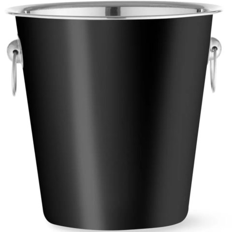 Wiadro do szampana lodu stalowe 3.3 l śr. 220 x 190 mm - czarne