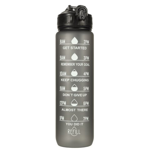 Butelka na wodę bidon 1l czarna Kik Sp. z o. o. Sp. k.