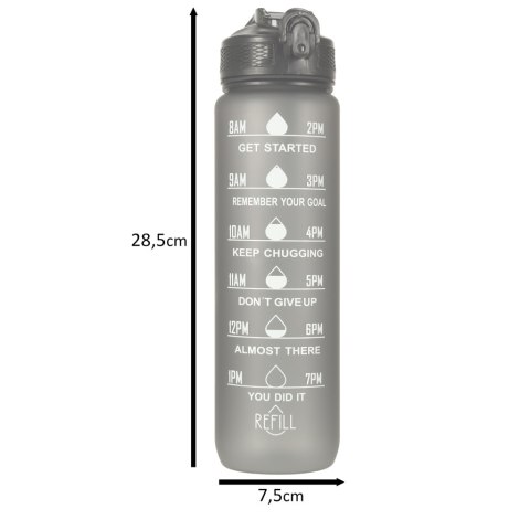 Butelka na wodę bidon 1l czarna Kik Sp. z o. o. Sp. k.