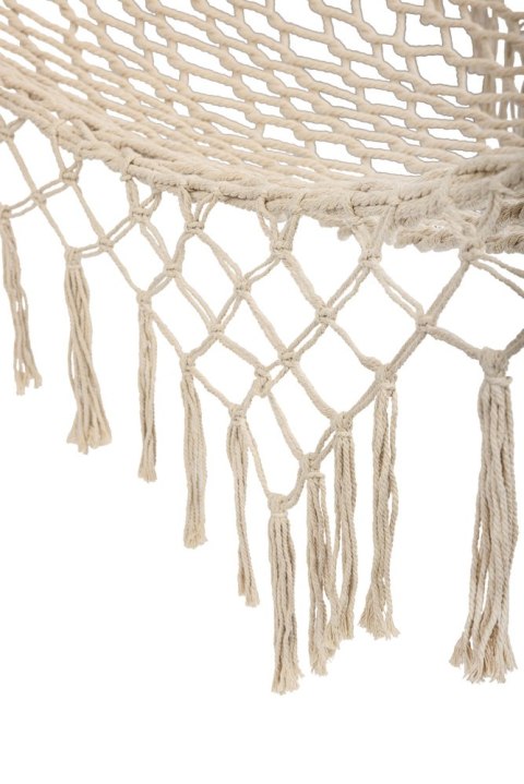 Hamak ogrodowy brazylijski boho siatka frędzle 200cm 150kg Ecru Kik Sp. z o. o. Sp. k.