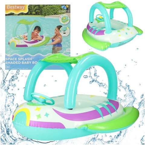 Kółko do pływania koło dmuchane z kierownicą pontonik dla dzieci z siedziskiem BESTWAY 34149 Kik Sp. z o. o. Sp. k.