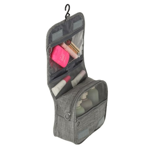 Kosmetyczka podróżna torba wisząca składana organizer na kosmetyki szara Kik Sp. z o. o. Sp. k.