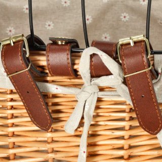 Koszyk wiklinowy na rower z kratką metalową transporter dla kota psa Kik Sp. z o. o. Sp. k.