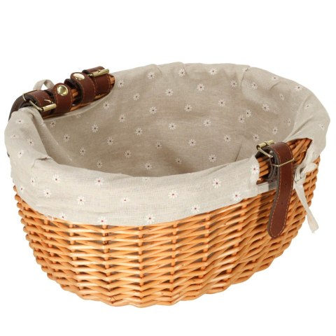 Koszyk wiklinowy na rower z kratką metalową transporter dla kota psa Kik Sp. z o. o. Sp. k.